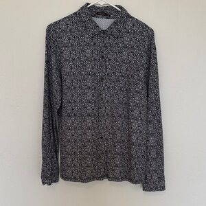 J. McLaughlin Monochrome Geometric Shirt